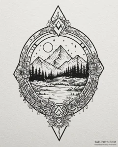 Tattoo sketch a "pause" symbol with a serene... - эскиз тату (№1753048162_0, 20.07.2025 21:49) — Tatufoto.com