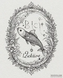 Tattoo design "i believe" text for pisces, wi... - эскиз тату (№1753048574_0, 20.07.2025 21:56) — Tatufoto.com