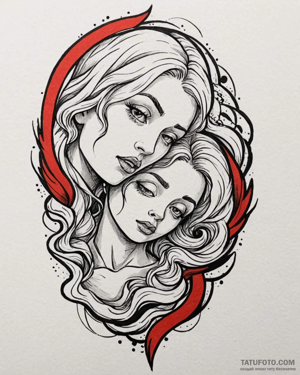 Icon of god mothers, concept art for tattoo,... - эскиз тату (№1753048822_0, 20.07.2025 22:00) — Tatufoto.com