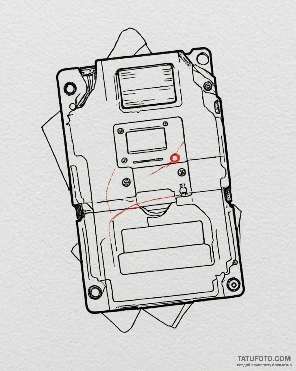 Tattoo sketch a floppy disk transforming into... - эскиз тату (№1753048904_0, 20.07.2025 22:01) — Tatufoto.com