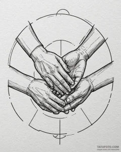 Tattoo design a circular pattern of abstract... - эскиз тату (№1753048986_0, 20.07.2025 22:03) — Tatufoto.com
