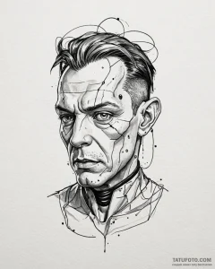 134. a trash polka sketch of zorg, with his d... - эскиз тату (№1753049483_0, 20.07.2025 22:11) — Tatufoto.com