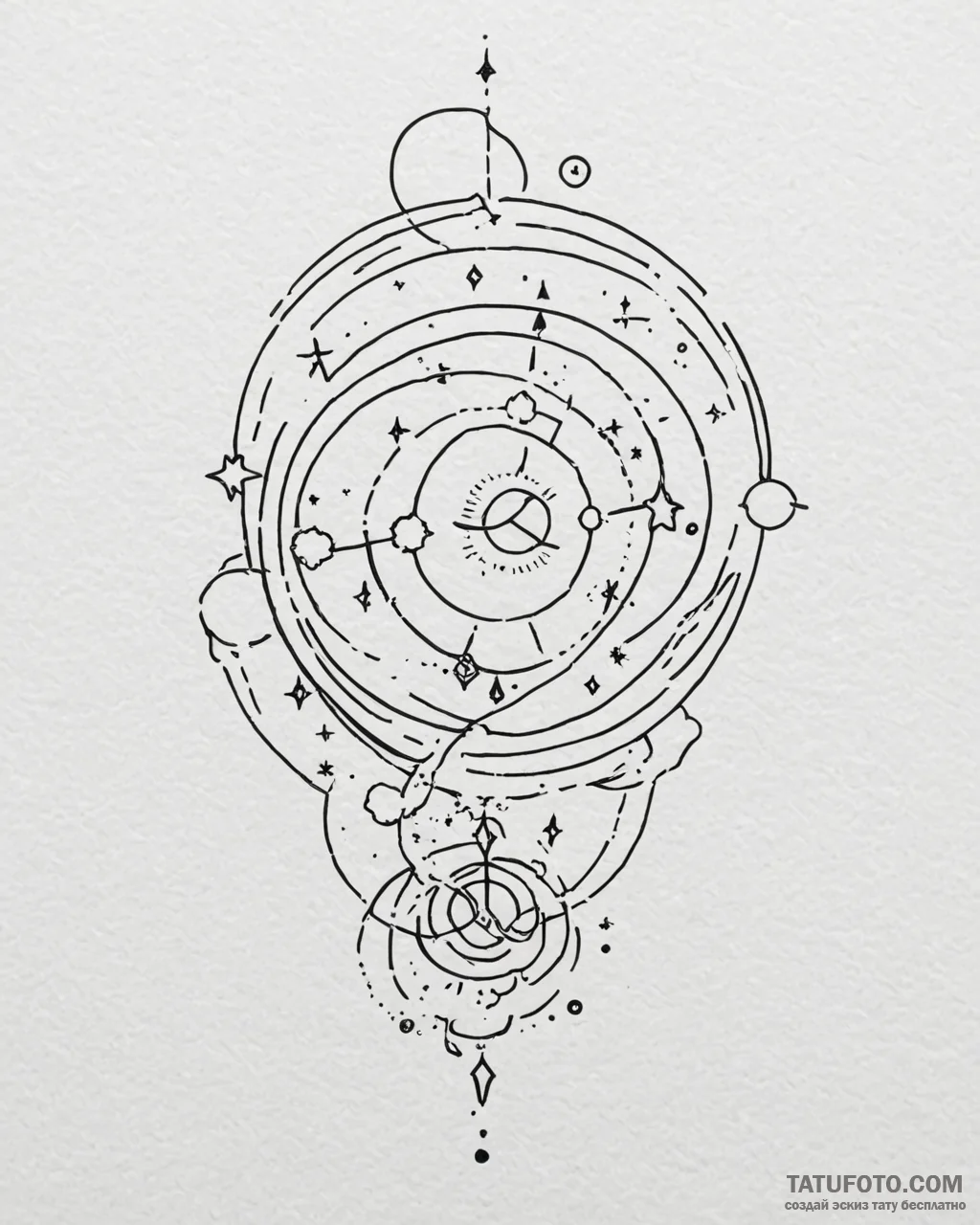 р“сђсѓрїрїр° 13: celestial & cosmic elements... - эскиз тату (№1753049894_0, 20.07.2025 22:18) — Tatufoto.com