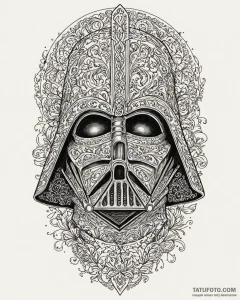A silhouette of vader's helmet made from the... - эскиз тату (№1753050636_0, 20.07.2025 22:30) — Tatufoto.com