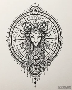 Tattoo sketch a zodiac glyph melting or disto... - эскиз тату (№1753051629_0, 20.07.2025 22:47) — Tatufoto.com