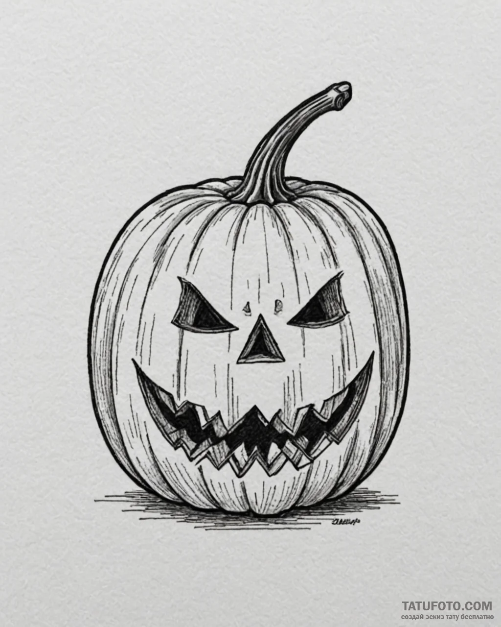 A minimalist tattoo of the halloween pumpkin… — эскиз тату (№1753052864_0, 20.07.2025 23:07) — Tatufoto.com