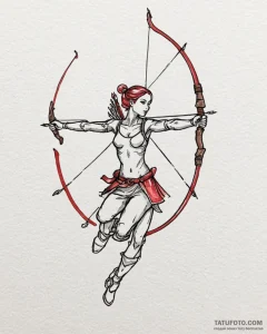 Tattoo sketch a sagittarius archer, drawing a... - эскиз тату (№1753053441_0, 20.07.2025 23:17) — Tatufoto.com