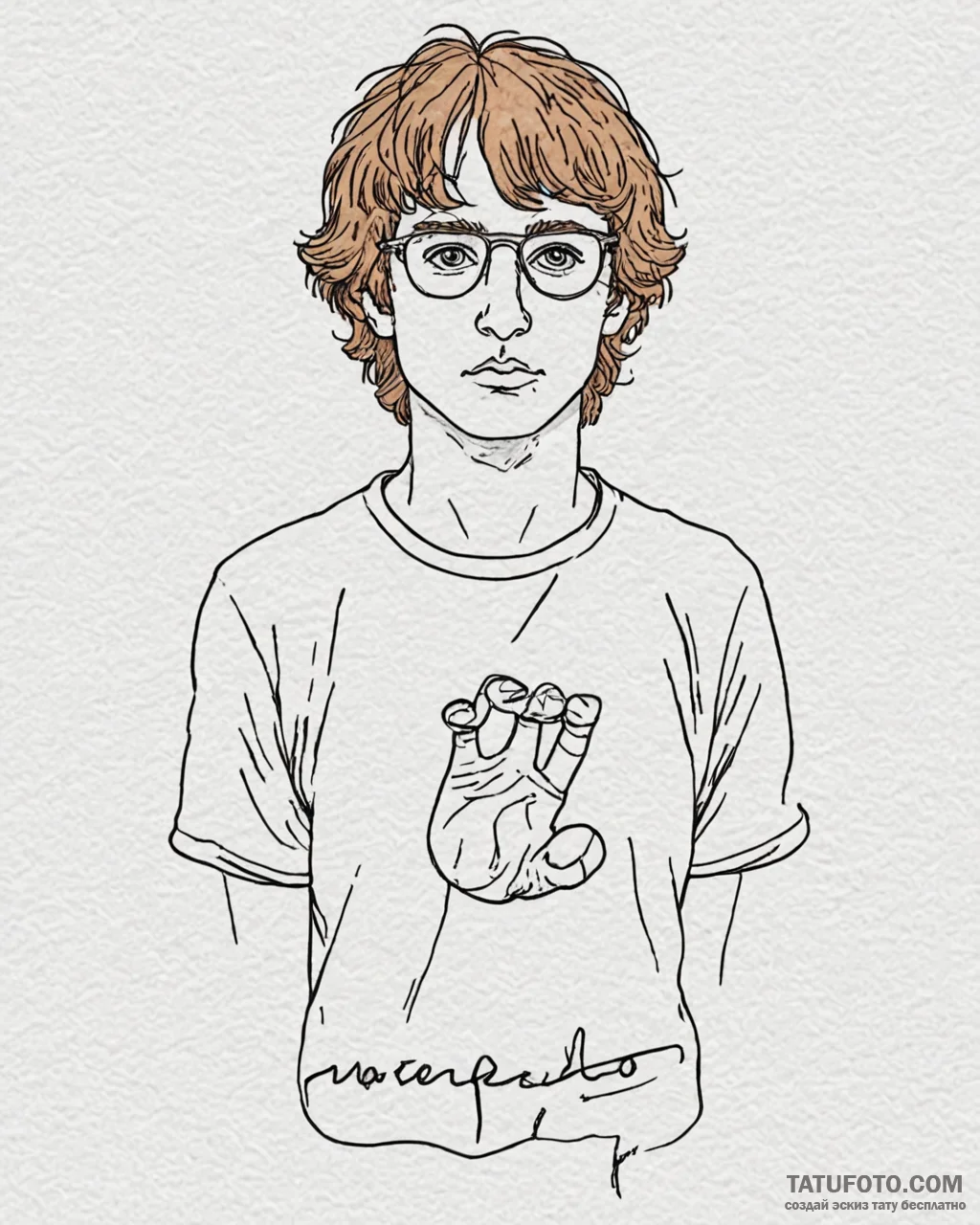 A watercolor portrait of napoleon dynamite, w... - эскиз тату (№1753053606_0, 20.07.2025 23:20) — Tatufoto.com