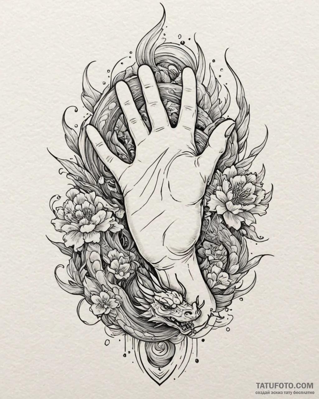 A minimalist tattoo of the vulcan salute, «li… — эскиз тату (№1753053854_0, 20.07.2025 23:24) — Tatufoto.com