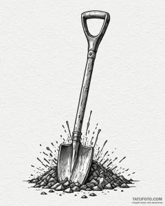 Tattoo design a generic military shovel or en... - эскиз тату (№1753054845_0, 20.07.2025 23:40) — Tatufoto.com