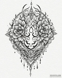 Tattoo design a pair of matching royal insign... - эскиз тату (№1753054928_0, 20.07.2025 23:42) — Tatufoto.com