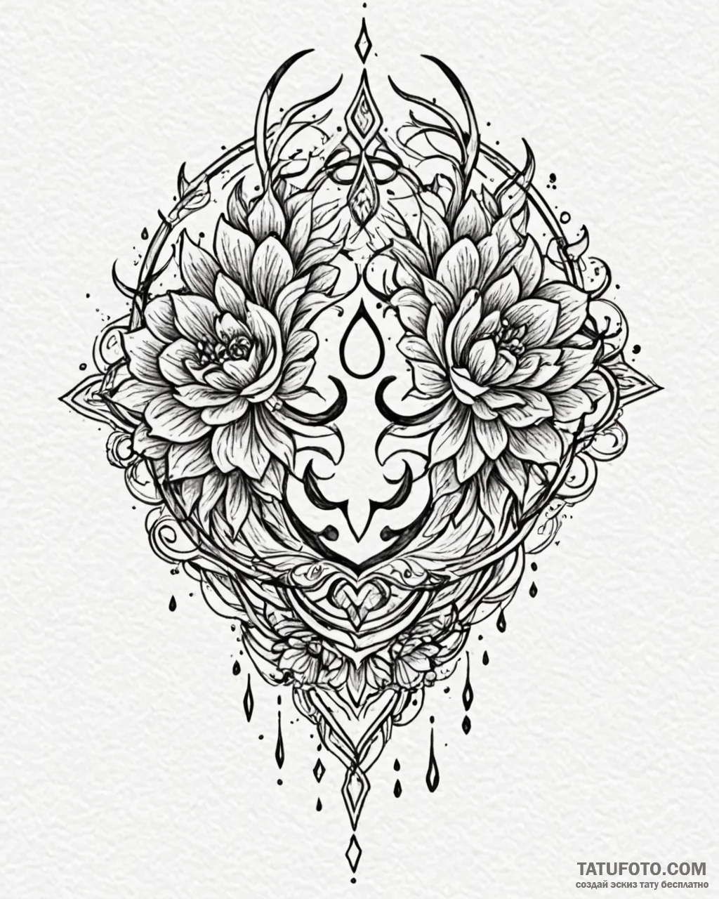 Tattoo design a pair of matching royal insign... - эскиз тату (№1753054928_0, 20.07.2025 23:42) — Tatufoto.com