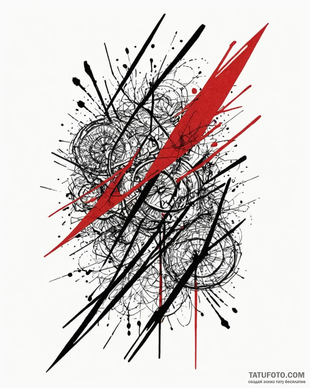 Tattoo sketch an abstract representation of "... - эскиз тату (№1753055342_0, 20.07.2025 23:49) — Tatufoto.com