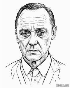A graphic novel portrait of hannibal lecter,... - эскиз тату (№1753055755_0, 20.07.2025 23:55) — Tatufoto.com