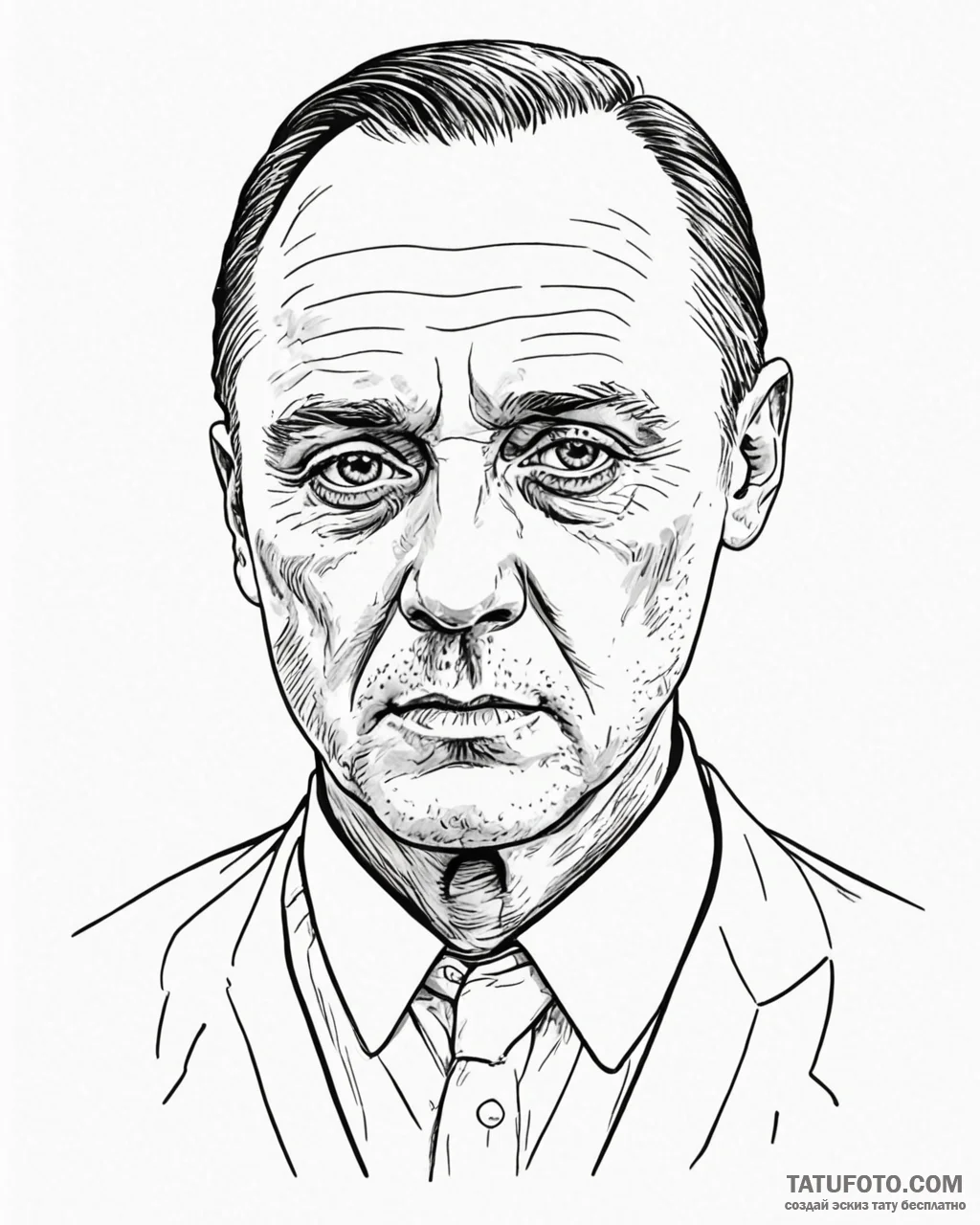 A graphic novel portrait of hannibal lecter,… — эскиз тату (№1753055755_0, 20.07.2025 23:55) — Tatufoto.com