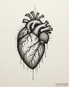 Tattoo design a pixelated heart container wit... - эскиз тату (№1753056580_0, 21.07.2025 00:09) — Tatufoto.com