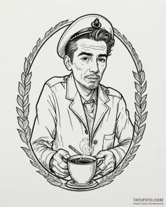 A black and white graphic novel panel from a... - эскиз тату (№1753057901_0, 21.07.2025 00:31) — Tatufoto.com