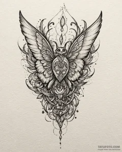 Tattoo design an abstract representation of h... - эскиз тату (№1753058890_0, 21.07.2025 00:48) — Tatufoto.com