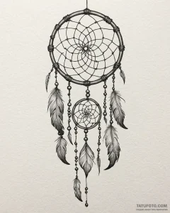 Tattoo design a dreamcatcher with a misty, et... - эскиз тату (№1753059468_0, 21.07.2025 00:57) — Tatufoto.com