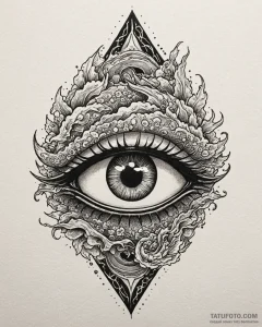 A dotwork tattoo design of the voight-kampff... - эскиз тату (№1753059715_0, 21.07.2025 01:01) — Tatufoto.com
