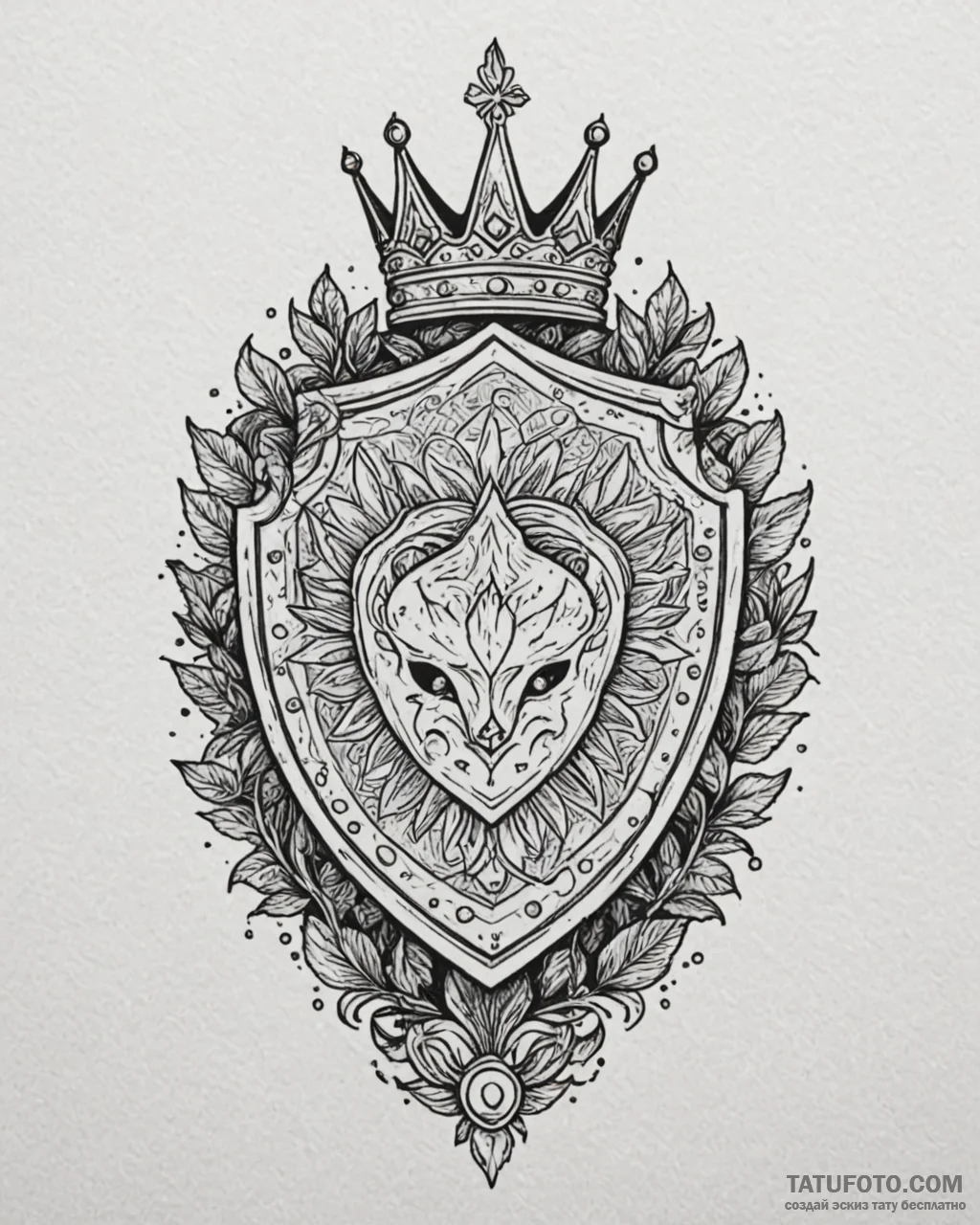 Tattoo design a "solo win" icon with a crown... - эскиз тату (№1753061365_0, 21.07.2025 01:29) — Tatufoto.com