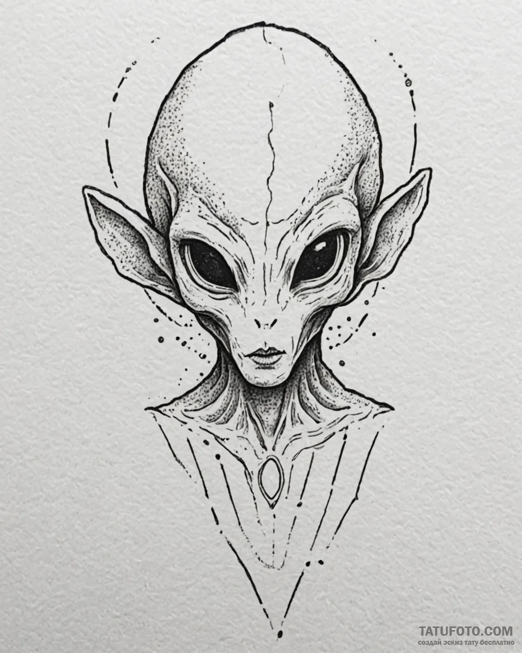 Tattoo design an abstract alien language or s... - эскиз тату (№1753062355_0, 21.07.2025 01:45) — Tatufoto.com