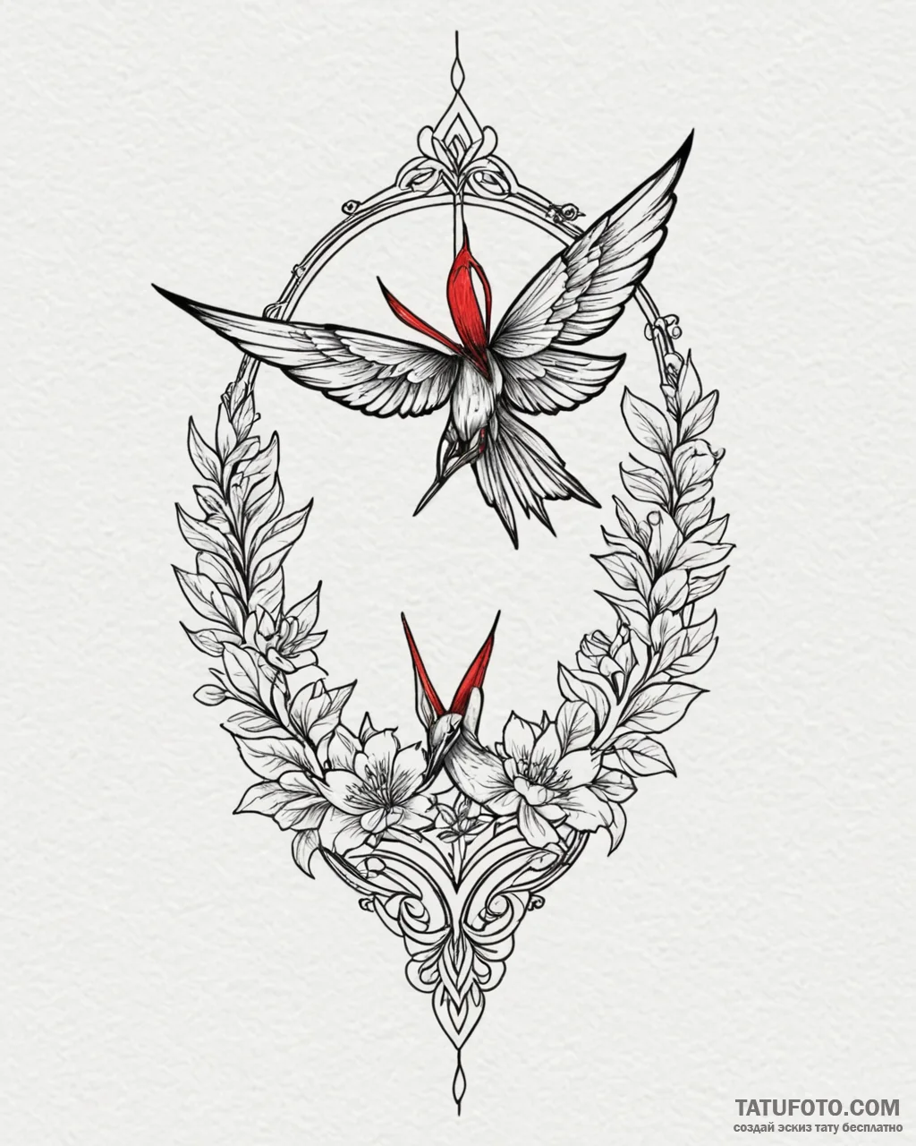 Tattoo design a tiny paper crane., tattoo dra... - эскиз тату (№1753063428_0, 21.07.2025 02:03) — Tatufoto.com