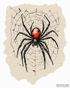 Spider, concept art for tattoo, sepia tone sk... - эскиз тату (№1753063674_0, 21.07.2025 02:07) — Tatufoto.com