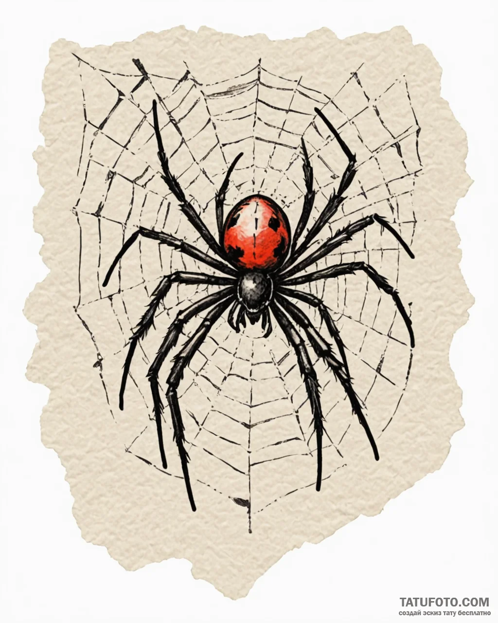 Spider, concept art for tattoo, sepia tone sk… — эскиз тату (№1753063674_0, 21.07.2025 02:07) — Tatufoto.com