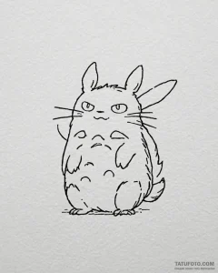 A minimalist tattoo of the catbus from my nei... - эскиз тату (№1753063923_0, 21.07.2025 02:12) — Tatufoto.com