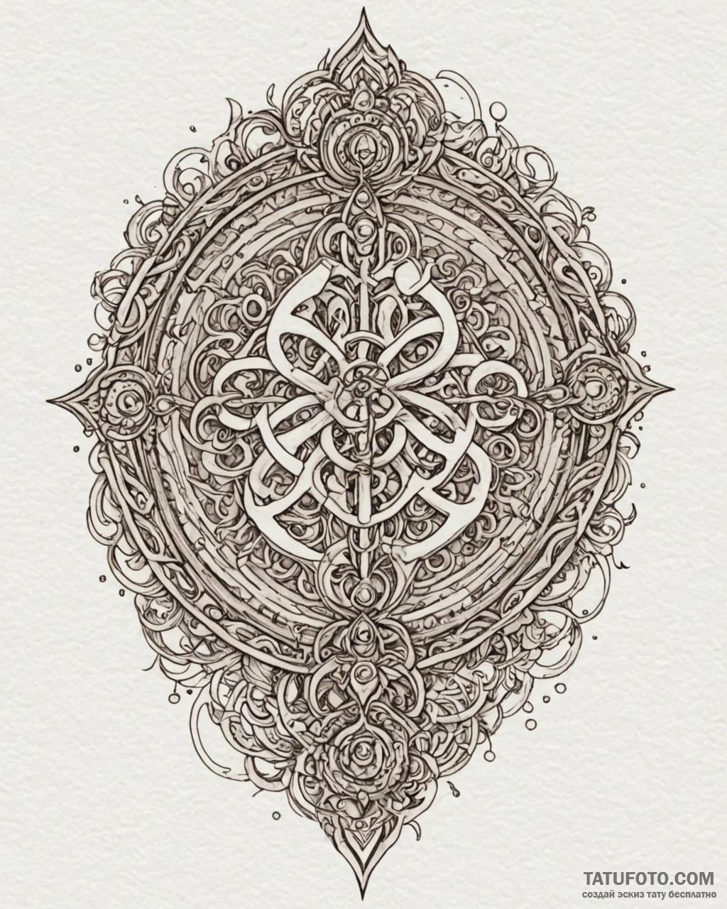 Tattoo design a futuristic medical symbol for… — эскиз тату (№1753064579_0, 21.07.2025 02:22) — Tatufoto.com