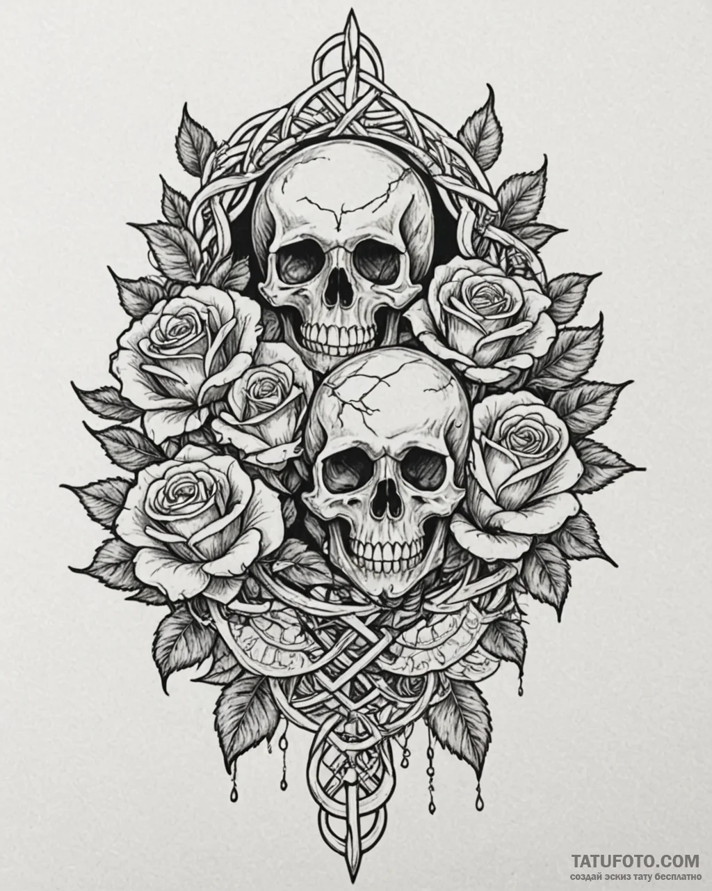 Tattoo design a symbol of unbreakable knotwor… — эскиз тату (№1753064661_0, 21.07.2025 02:24) — Tatufoto.com