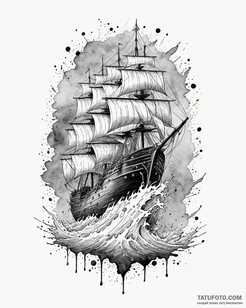 A linework tattoo of the nebuchadnezzar ship.... - эскиз тату (№1753064825_0, 21.07.2025 02:27) — Tatufoto.com