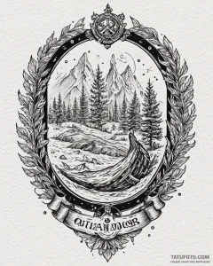 A neo-traditional tattoo of the fraser clan c... - эскиз тату (№1753065483_0, 21.07.2025 02:38) — Tatufoto.com