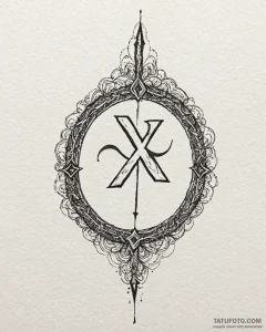 56. tattoo sketch: the rune "mir," emanating... - эскиз тату (№1753065811_0, 21.07.2025 02:43) — Tatufoto.com