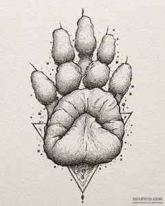 Cat's paws, ink illustration for tattoo, sepi... - эскиз тату (№1753066473_0, 21.07.2025 02:54) — Tatufoto.com