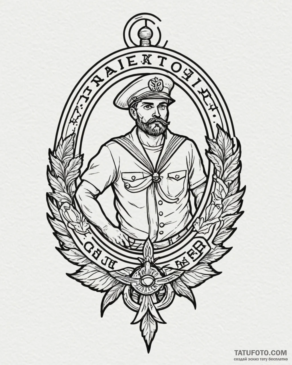 Sculpture, tattoo drawing outline, on a clean... - эскиз тату (№1753066637_0, 21.07.2025 02:57) — Tatufoto.com