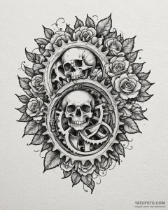 Tattoo design a pair of interlocking gears or... - эскиз тату (№1753066968_0, 21.07.2025 03:02) — Tatufoto.com