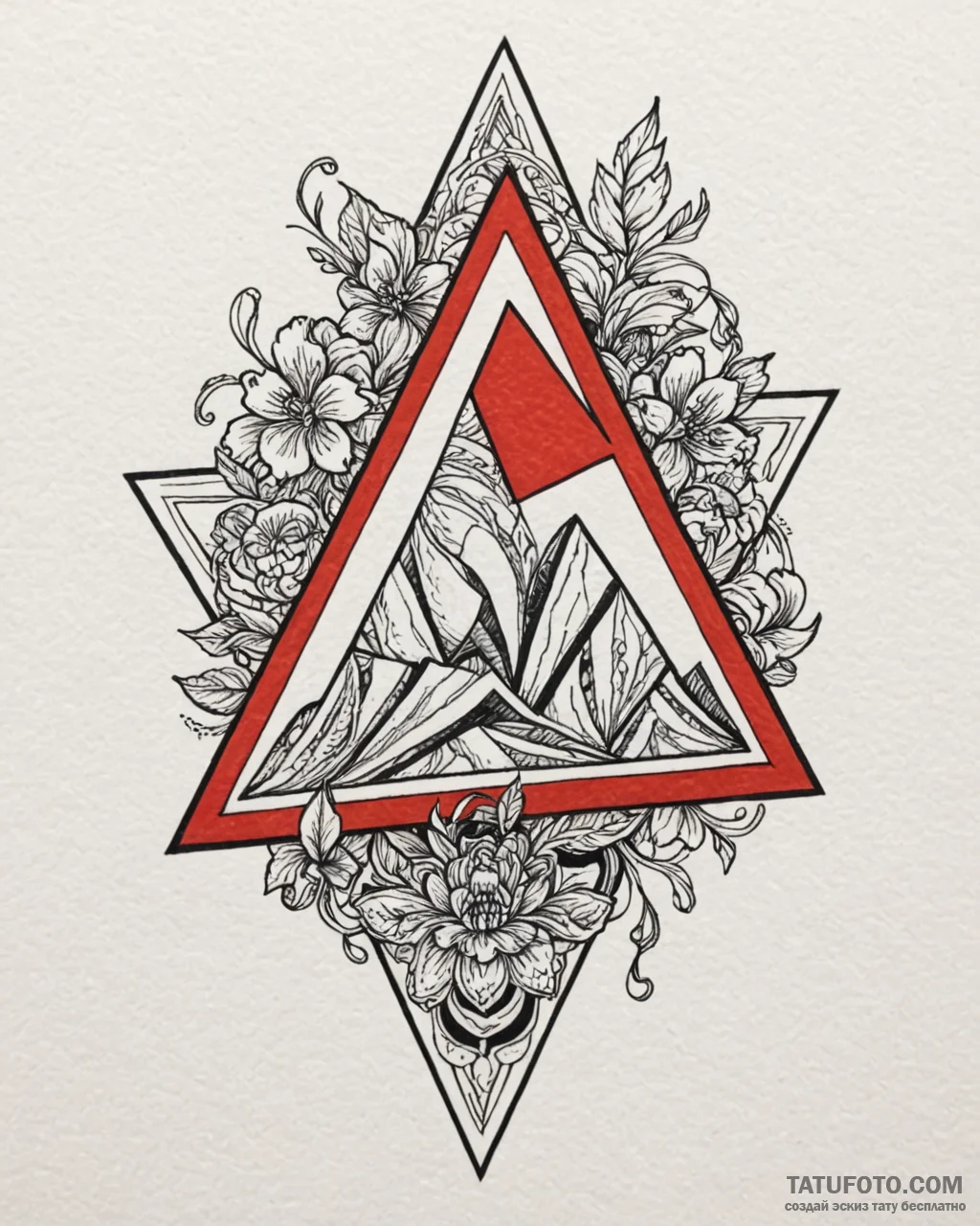 Tattoo design a small, simple geometric shape… — эскиз тату (№1753067229_0, 21.07.2025 03:07) — Tatufoto.com