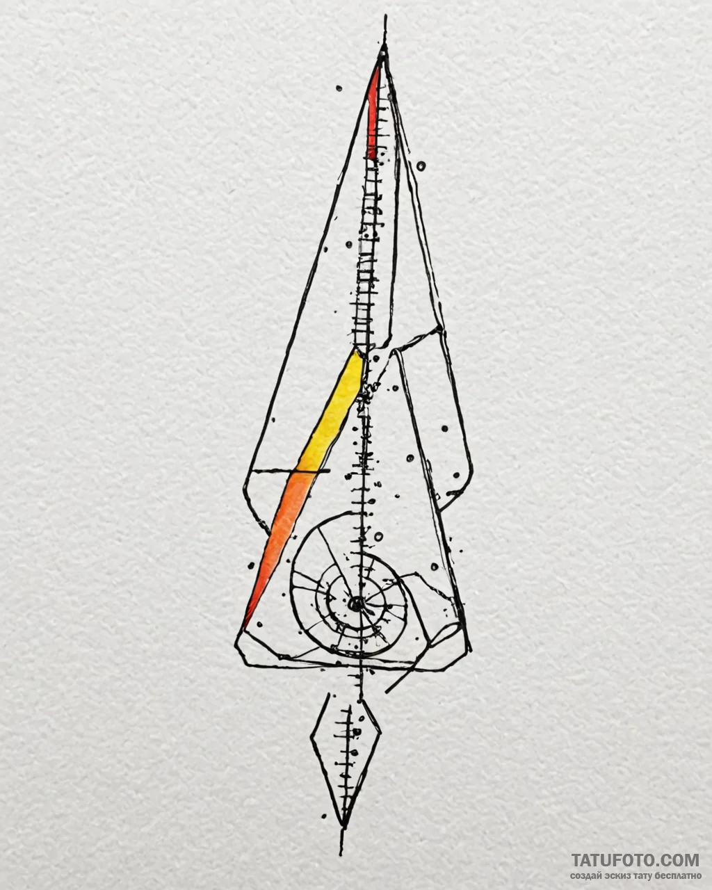 Tattoo design a metronome on one, and a subtl... - эскиз тату (№1753067725_0, 21.07.2025 03:15) — Tatufoto.com