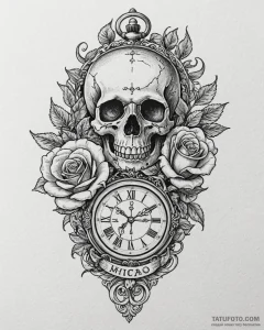 Tattoo sketch a detailed but small antique po... - эскиз тату (№1753068799_0, 21.07.2025 03:33) — Tatufoto.com