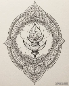 A neo-traditional tattoo of a djinn emerging... - эскиз тату (№1753069375_0, 21.07.2025 03:42) — Tatufoto.com