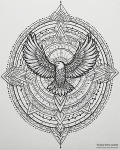 A linework tattoo of the atreides hawk symbol... - эскиз тату (№1753069539_0, 21.07.2025 03:45) — Tatufoto.com