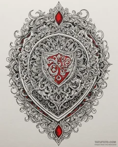Tattoo design a personalized "shield" with sy... - эскиз тату (№1753070201_0, 21.07.2025 03:56) — Tatufoto.com