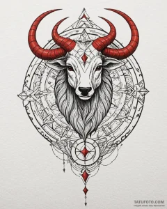 Tattoo design a zodiac animal with a combinat... - эскиз тату (№1753070283_0, 21.07.2025 03:58) — Tatufoto.com