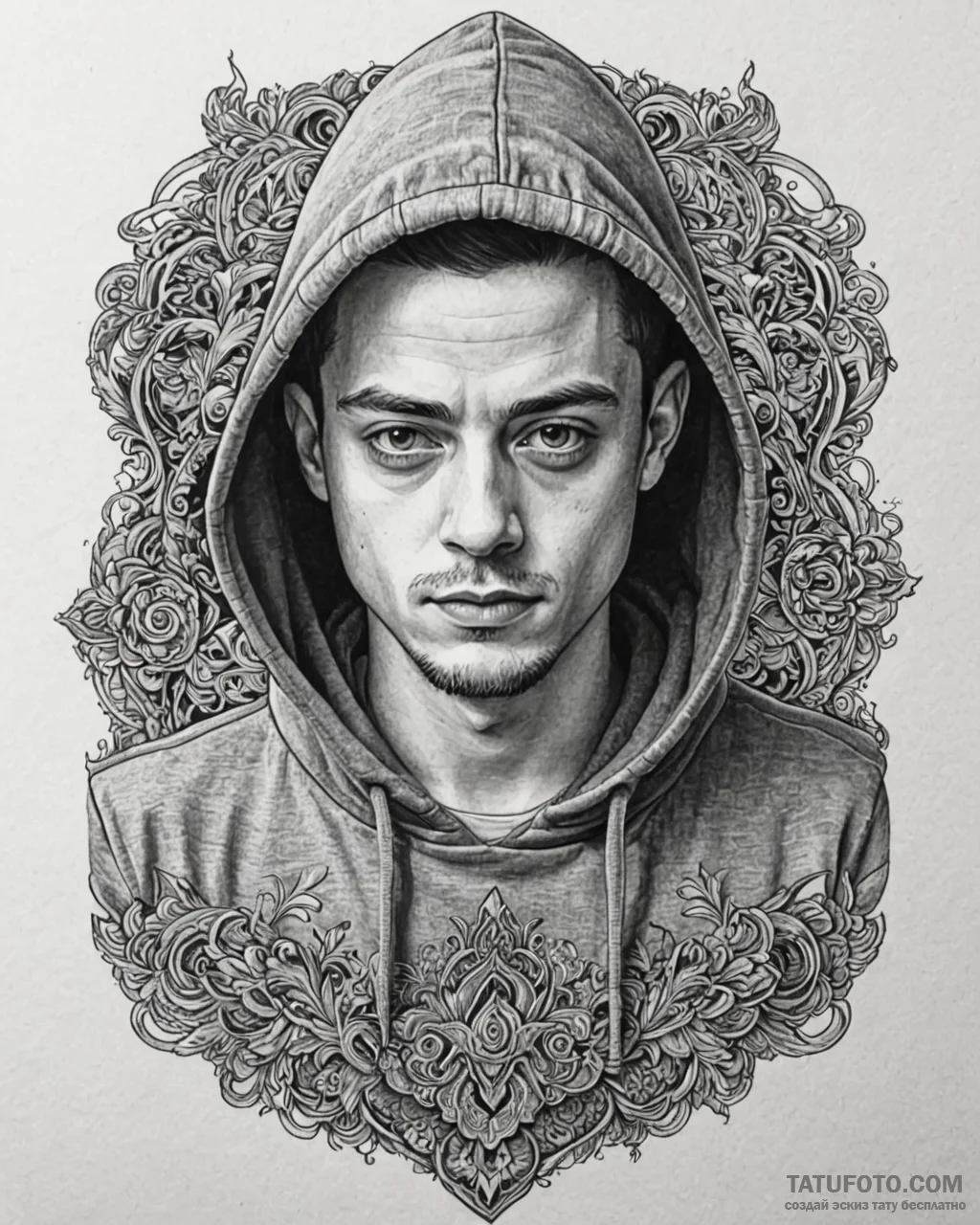 A neo-traditional portrait of the main charac... - эскиз тату (№1753070447_0, 21.07.2025 04:00) — Tatufoto.com