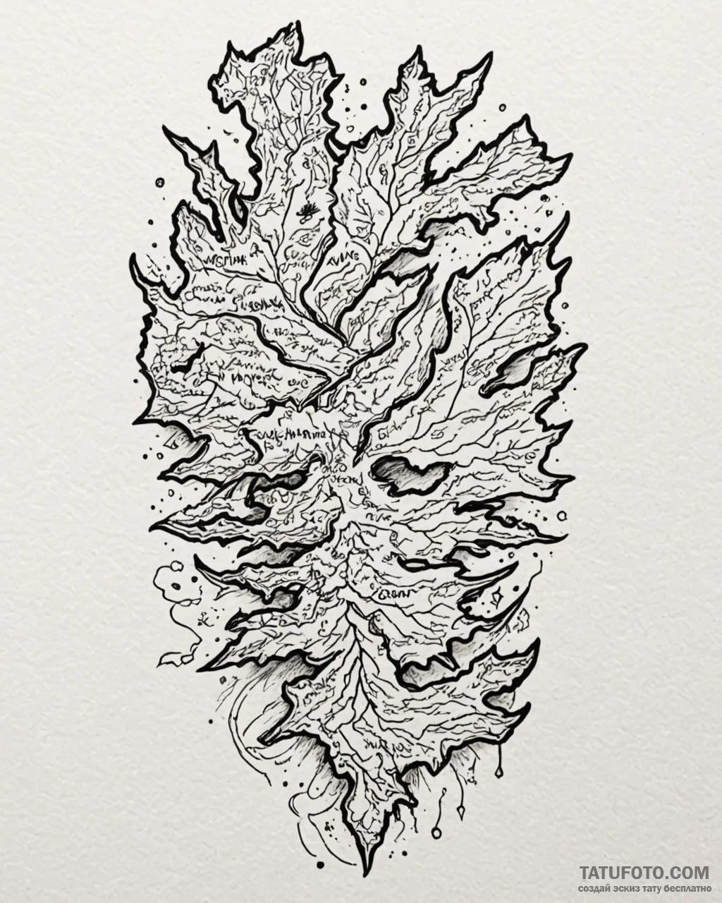 A linework tattoo of the map of westeros., ar... - эскиз тату (№1753070776_0, 21.07.2025 04:06) — Tatufoto.com