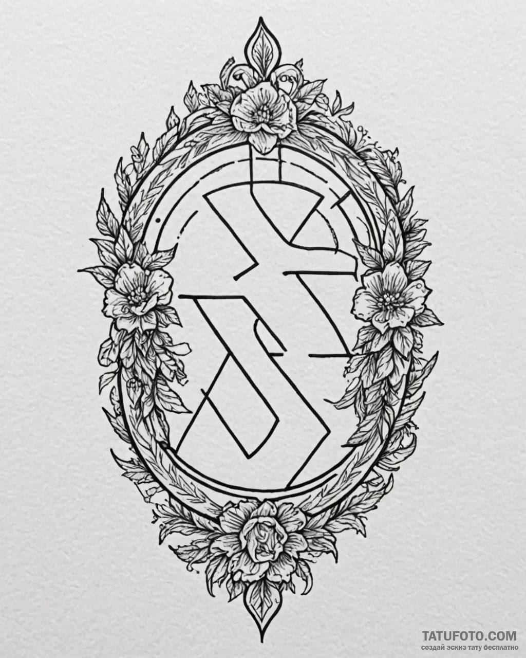 149. tattoo design: a minimalist «veda» rune,… — эскиз тату (№1753071025_0, 21.07.2025 04:10) — Tatufoto.com