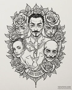 A graphic novel style tattoo of the character... - эскиз тату (№1753071109_0, 21.07.2025 04:11) — Tatufoto.com