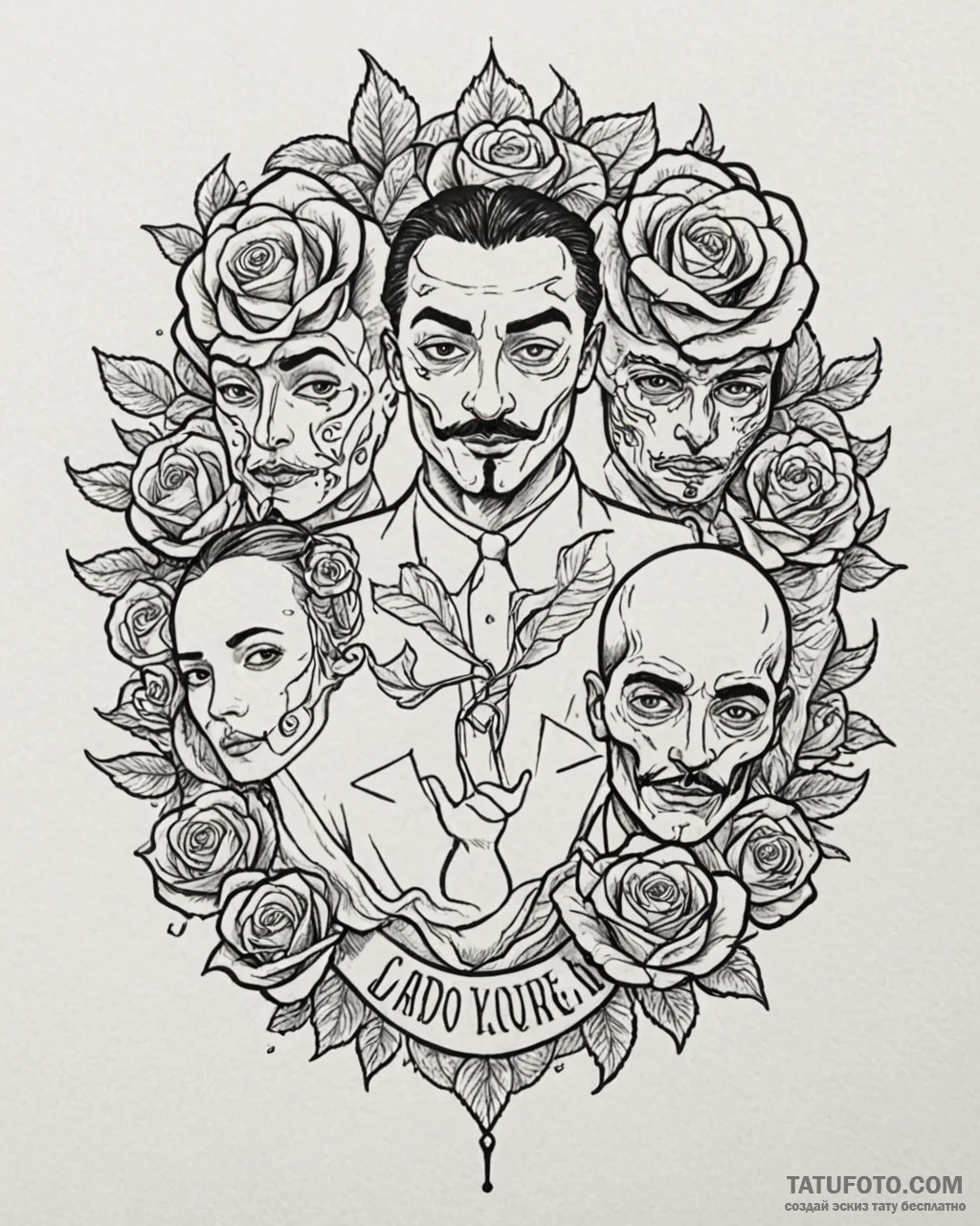A graphic novel style tattoo of the character... - эскиз тату (№1753071109_0, 21.07.2025 04:11) — Tatufoto.com